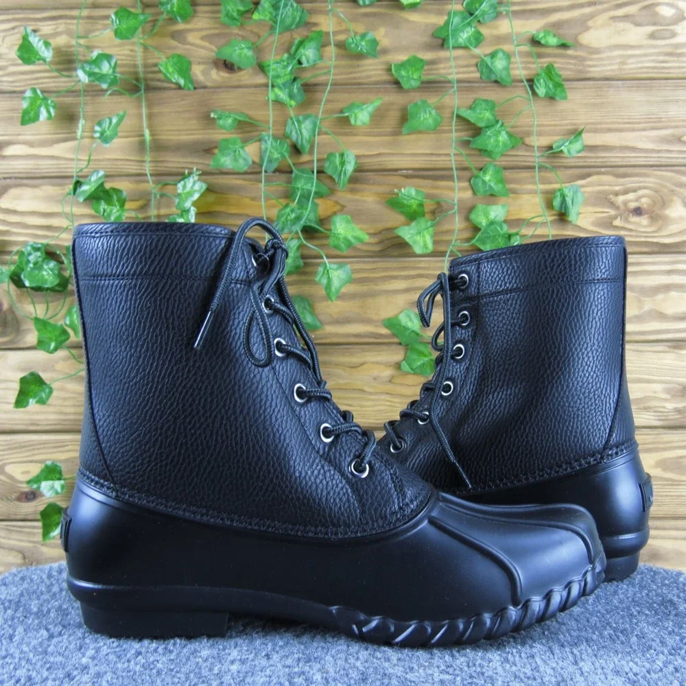 JBU by Jambu Black Duck Boots‎ Mens Lace Up Waterproof Winter Shoes 10 Medium